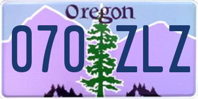 OR license plate 070ZLZ