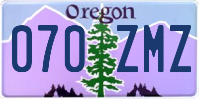 OR license plate 070ZMZ