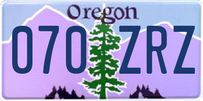 OR license plate 070ZRZ