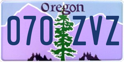 OR license plate 070ZVZ