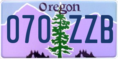 OR license plate 070ZZB