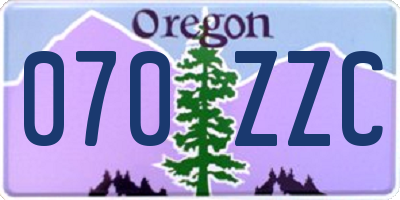 OR license plate 070ZZC