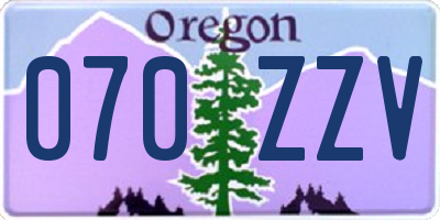 OR license plate 070ZZV