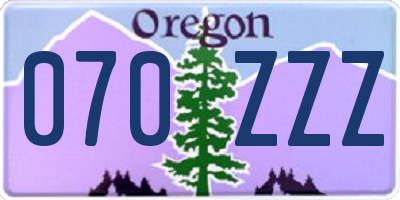 OR license plate 070ZZZ