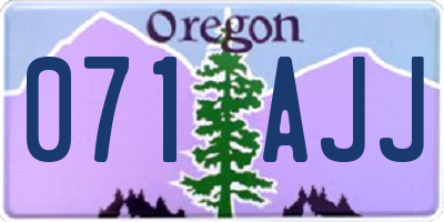 OR license plate 071AJJ