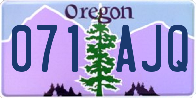 OR license plate 071AJQ