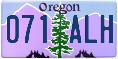 OR license plate 071ALH