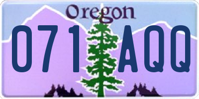 OR license plate 071AQQ