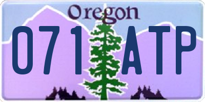 OR license plate 071ATP