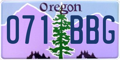 OR license plate 071BBG