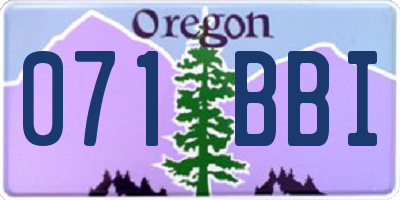 OR license plate 071BBI