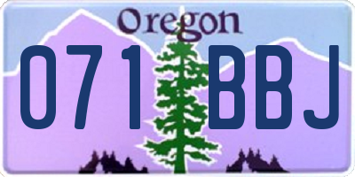 OR license plate 071BBJ