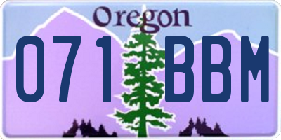 OR license plate 071BBM