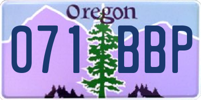 OR license plate 071BBP