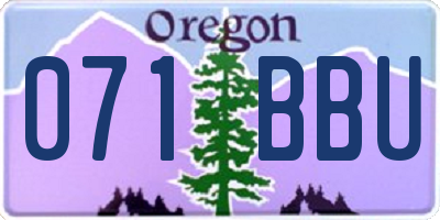 OR license plate 071BBU