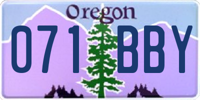 OR license plate 071BBY