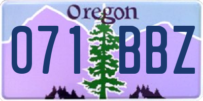 OR license plate 071BBZ