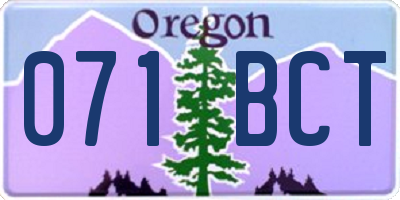 OR license plate 071BCT