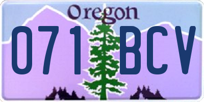 OR license plate 071BCV