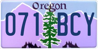 OR license plate 071BCY
