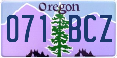 OR license plate 071BCZ