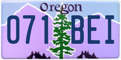 OR license plate 071BEI
