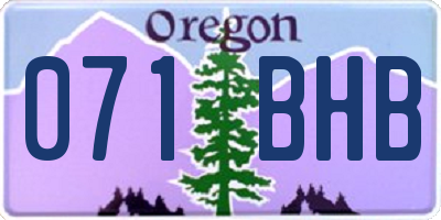 OR license plate 071BHB