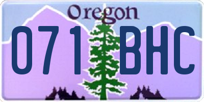 OR license plate 071BHC