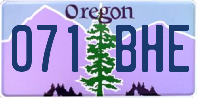 OR license plate 071BHE