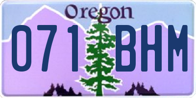 OR license plate 071BHM