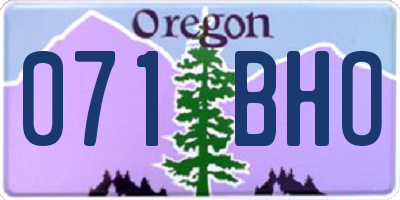 OR license plate 071BHO