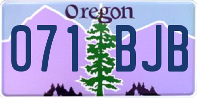 OR license plate 071BJB