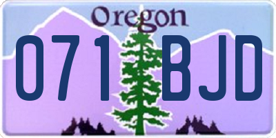 OR license plate 071BJD