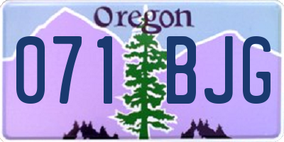OR license plate 071BJG