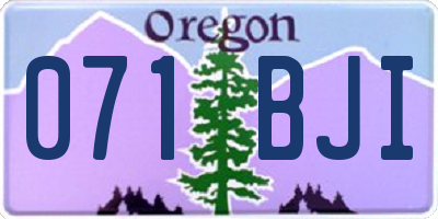 OR license plate 071BJI