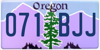OR license plate 071BJJ