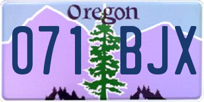 OR license plate 071BJX