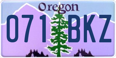 OR license plate 071BKZ