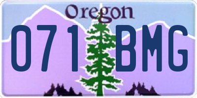 OR license plate 071BMG