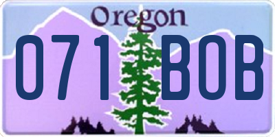 OR license plate 071BOB