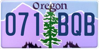 OR license plate 071BQB
