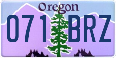 OR license plate 071BRZ