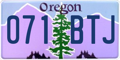 OR license plate 071BTJ