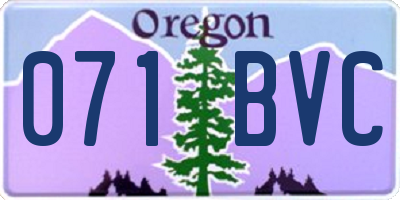 OR license plate 071BVC
