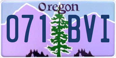 OR license plate 071BVI