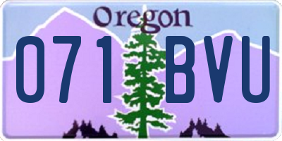 OR license plate 071BVU