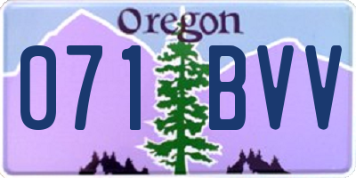 OR license plate 071BVV