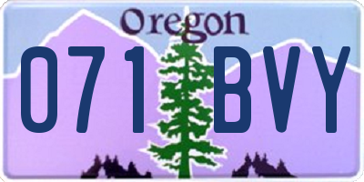 OR license plate 071BVY