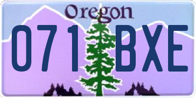 OR license plate 071BXE