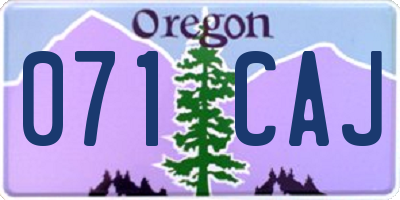 OR license plate 071CAJ